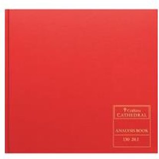 Collins Cathedral Analysis Book Casebound 297x315mm 4 Debit 16 Credit 96 Pages Red 150/4/16.1 - 811256
