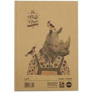 Save The Rhino Recycled Casebound Notebook 160 Pages (Pack 5) SRCBA4