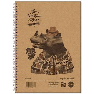 Save The Rhino Recycled Twinwire Hardback Notebook A4 160 Pages (Pack 5) SRTWA4