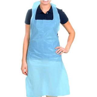 Valuex Disposable Aprons 16 Micron Blue Flat (Pack 200) - Daf200bu
