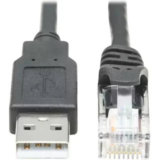Tripp Lite U009-006-RJ45-X USB-A to RJ45 Rollover Console Cable (M/M) - Cisco Compatible 250 Kbps 6 ft. (1.83 m) Black. Connector 1: RJ-45 Connector 2: USB 2.0 Type-A Cable length: 1.83 m. Product colour: Black