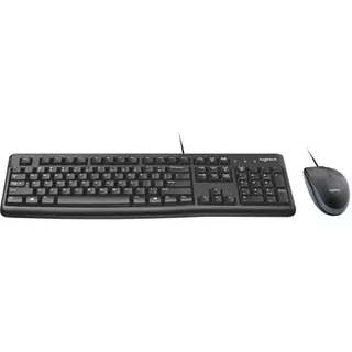 Logitech Desktop MK120. Keyboard form factor: Full-size (100%) Connectivity technology: Wired Device interface: USB Keyboard layout: QWERTY. Cable length: 1.5 m. Product colour: Black. Mouse included