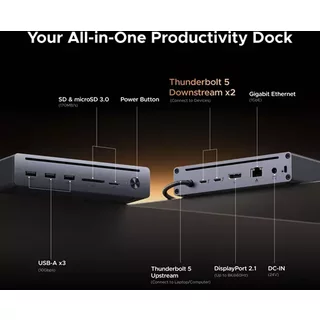 Ugreen Revodok Maxidok Thunderbolt 5 120000 Mbit/s Grey
