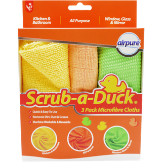 Airpure Scrub-a-Duck Panni in microfibra - Confezione da 3