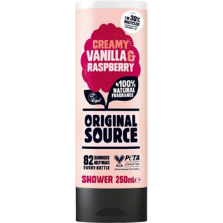 Gel doccia Original Source al latte cremoso alla vaniglia e lampone - 250 ml