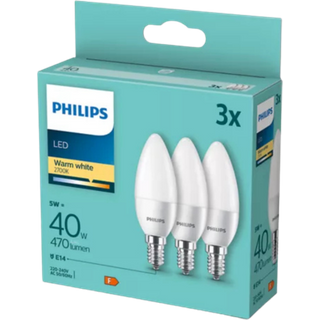 Lampadine LED Philips Warm White E14 da 40 W – 3 pezzi