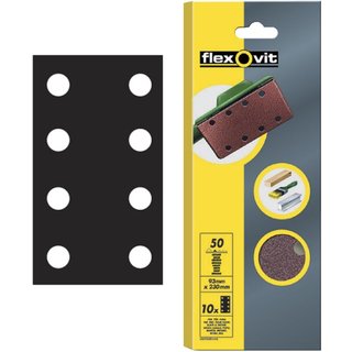 Flexovit 1/3 Sanding Sheets Perforated Medium 80 Grit (Pack 10) 63642526340