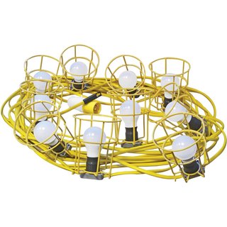 Faithfull Power Plus Festoon Lights Low Energy 10 LED Bulbs 110V 22m HL-03ES-22-LED