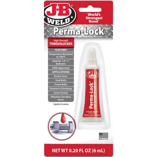 J-B Weld Perma-lock Red High High Strength Threadlocker 6ml 27106UK