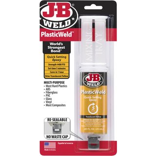 J-B Weld PlasticWeldâ„¢ Epoxy Syringe 25ml 50132UK
