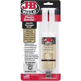 J-B Weld PlasticBonderâ„¢ Syringe Tan 25ml 50133UK