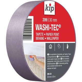 KIPĀ® 209 Premium Low Tack WASHI-TECĀ® Masking Tape 30mm x 50m 222546