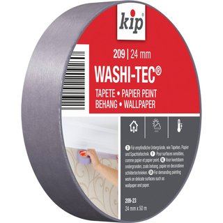 KIPĀ® 209 Premium Low Tack WASHI-TECĀ® Masking Tape 24mm x 50m 223499