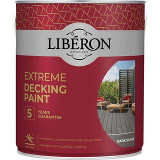 Liberon Extreme Decking Paint Dark Silver 2.5 litre 126140