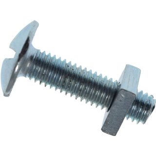METALMATEĀ® Roofing Bolt & Nut ZP M5 x 25mm (Box 50) MEMRBN0525