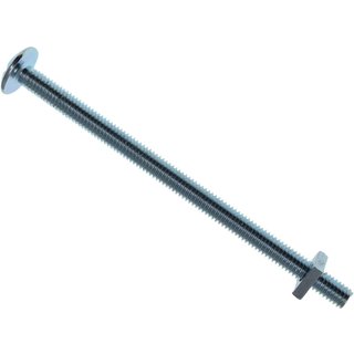 METALMATEĀ® Roofing Bolt & Nut ZP M6 x 100mm (Box 25) MEMRBN06100