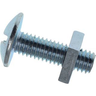 METALMATEĀ® Roofing Bolt & Nut ZP M6 x 20mm (Box 50) MEMRBN0620