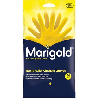Marigold Extra-Life Kitchen Rubber Gloves - Medium (1 Pair) 175438