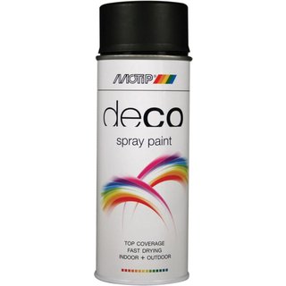 MOTIPĀ® Deco Spray Paint Satin Matt RAL 9005 Deep Black 400ml 01659