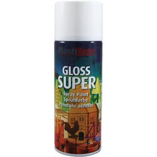 PlastiKote Super Colour Gloss Pure Brilliant White 400ml 011153