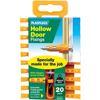 Plasplugs Hollow Door Fixing + Drill Clip x 10 SDR556 SDR556CC