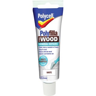 Polycell Polyfilla For Wood General Repairs Tube White 75g 5207203