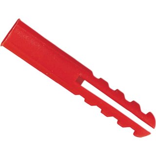 Rawlplug Red Plastic Plugs Screw Size No.6-12 (10 x Card 100) R-OLD-RED-100-C