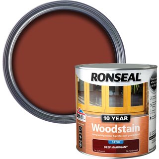 Ronseal 10 Year Woodstain Deep Mahogany 2.5 litre 38686