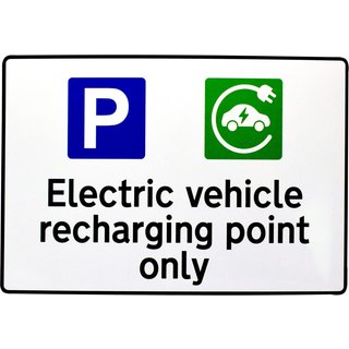 Scan Ev Recharging Point Only Rpvc 300X200mm 14979