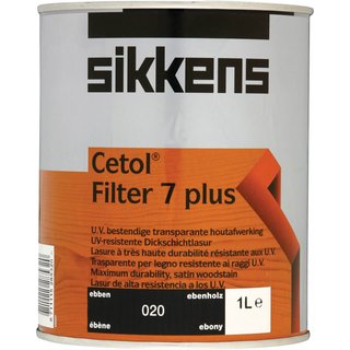 Sikkens Cetol Filter 7 Plus Translucent Woodstain Ebony 1 litre 5085917