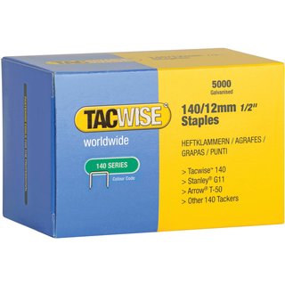 Tacwise 140 Galvanised Staples 12mm (Pack 5000) 0343