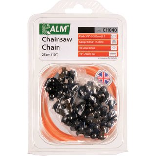 ALM Manufacturing CH040 Chainsaw Chain 3/8in x 40 links 1.3mm - Fits 25cm Bars CH040