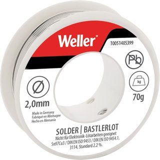 Weller Electronic Lead-Free Solder Sn97Cu3, 2mm 70g T0051405399