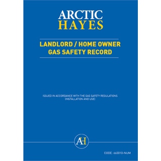 Arctic Hayes Landlord/Homeowner Gas Safety Record (Pad of 25) 663010-NUM