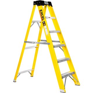 Excel Electricians Fibreglass Step Ladder 6 Tread 1.44m Heavy Duty