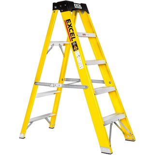 Excel Electricians Fibreglass Step Ladder 5 Tread 1.2m Heavy Duty