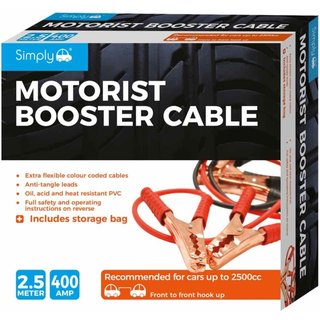 JRP Boxed Motorist Jump Leads 400amp SM400B