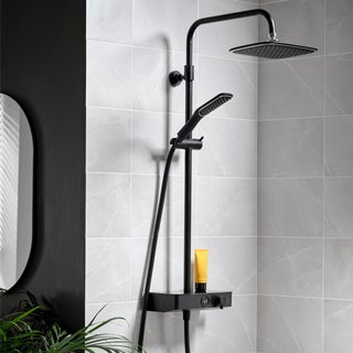 Triton Push ButtonThermostatic Mixer Shower SWPBDIVBLK