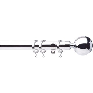Jones Interiors Cosmos 28mm Metal Curtain Pole Kit Antique Brass H6028/120/AB