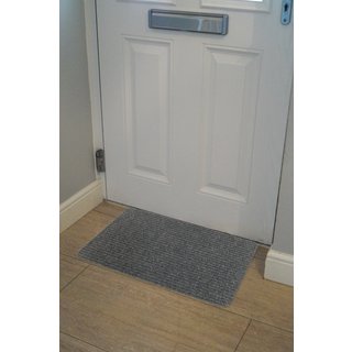 JVL Delta Ribbed Indoor Doormat 40 x 60cm 01-227GY-T