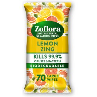 Zoflora Lemon Zing Large Wipes 12178