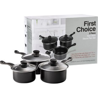Mtk Housewares Non-Stick Sauce Pan Set 167
