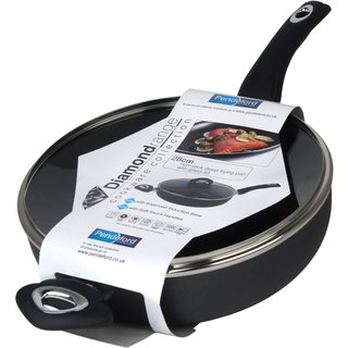 Mtk Housewares Non Stick Deep Fry Pan With Glass Lid 165