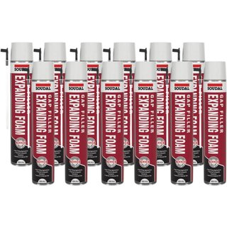 Soudal 116744 B3 Hand Held Expanding Foam 750ml (Pack of 12) 116744-12