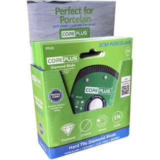 CorePlus Porcelain Diamond Blade 115mm CDU of 15 Blades CORDBP115CDU