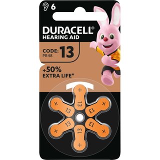 Duracell Hearing Aid Batteries Size 13 (6 Pack) S492