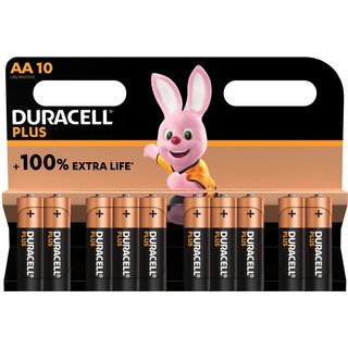 Duracell AA Cell Plus Power +150% Batteries (Pack 10) S19034