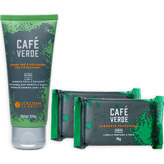 Combo Masculino Barba e Sabonetes Café Verde
