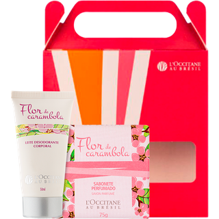 Presente Flor de Carambola: Sabonete e Leite Desodorante 50ml - PresenteIA