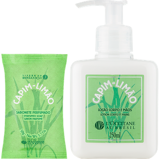 Sabonete Perfumado e Loção Desodorante Corporal Capim-Limão